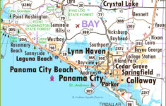Panama City Area Road Map - Ontheworldmap intended for Road Map of Panama City Beach Fl