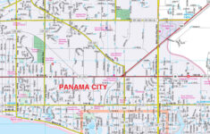 Panama City &amp; Bay County, Fl Wall Mapkappa - The Map Shop throughout Road Map Of Panama City Beach Fl
