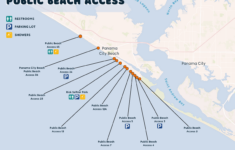 Panama City Beach Access Points Map And Where To Find Them in Panama City Beach on a Map