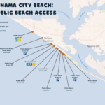 Panama City Beach Access Points Map And Where To Find Them Throughout Florida Panama City Beach Map