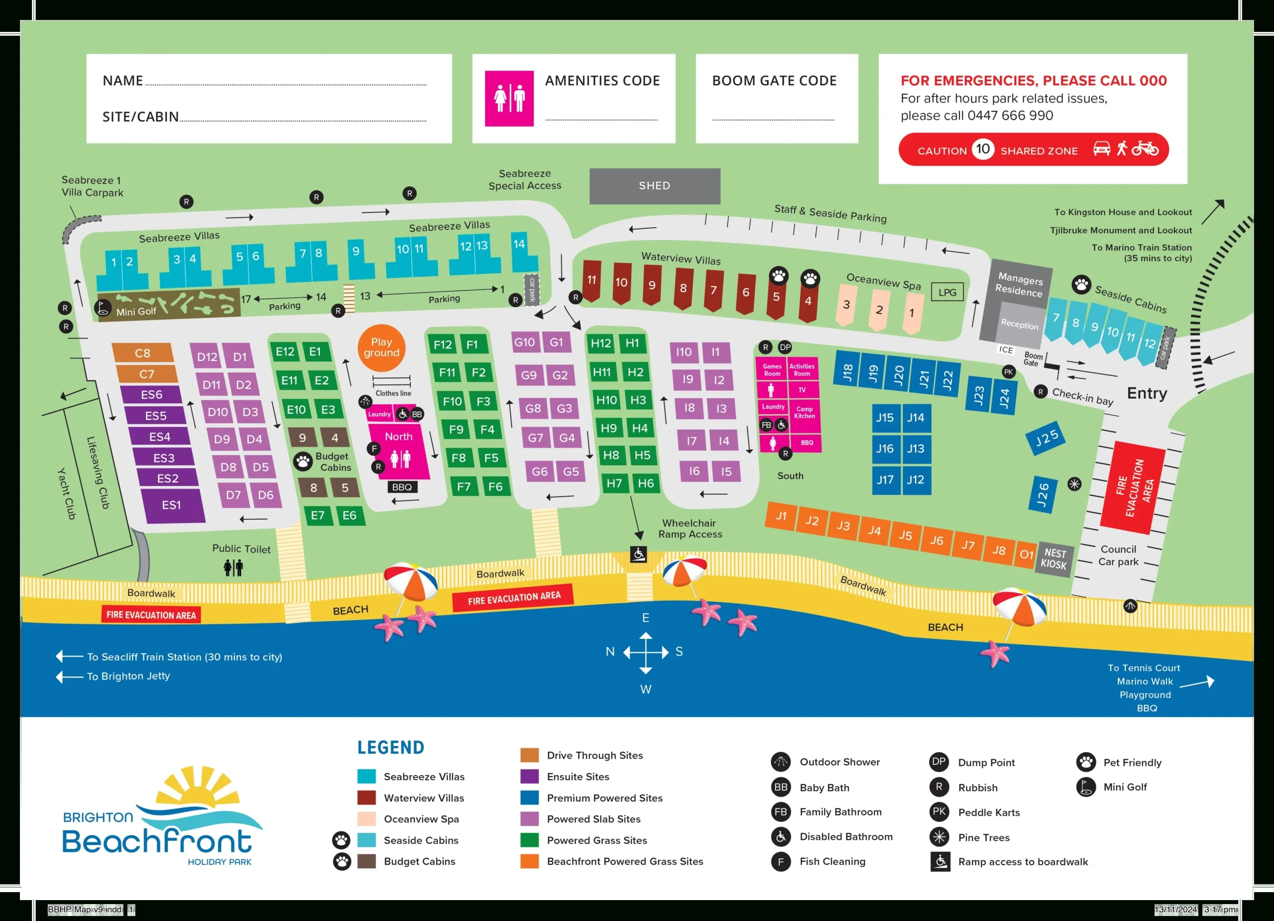 Park Map - Brighton Holiday Park with regard to New Brighton Beach Camping Map
