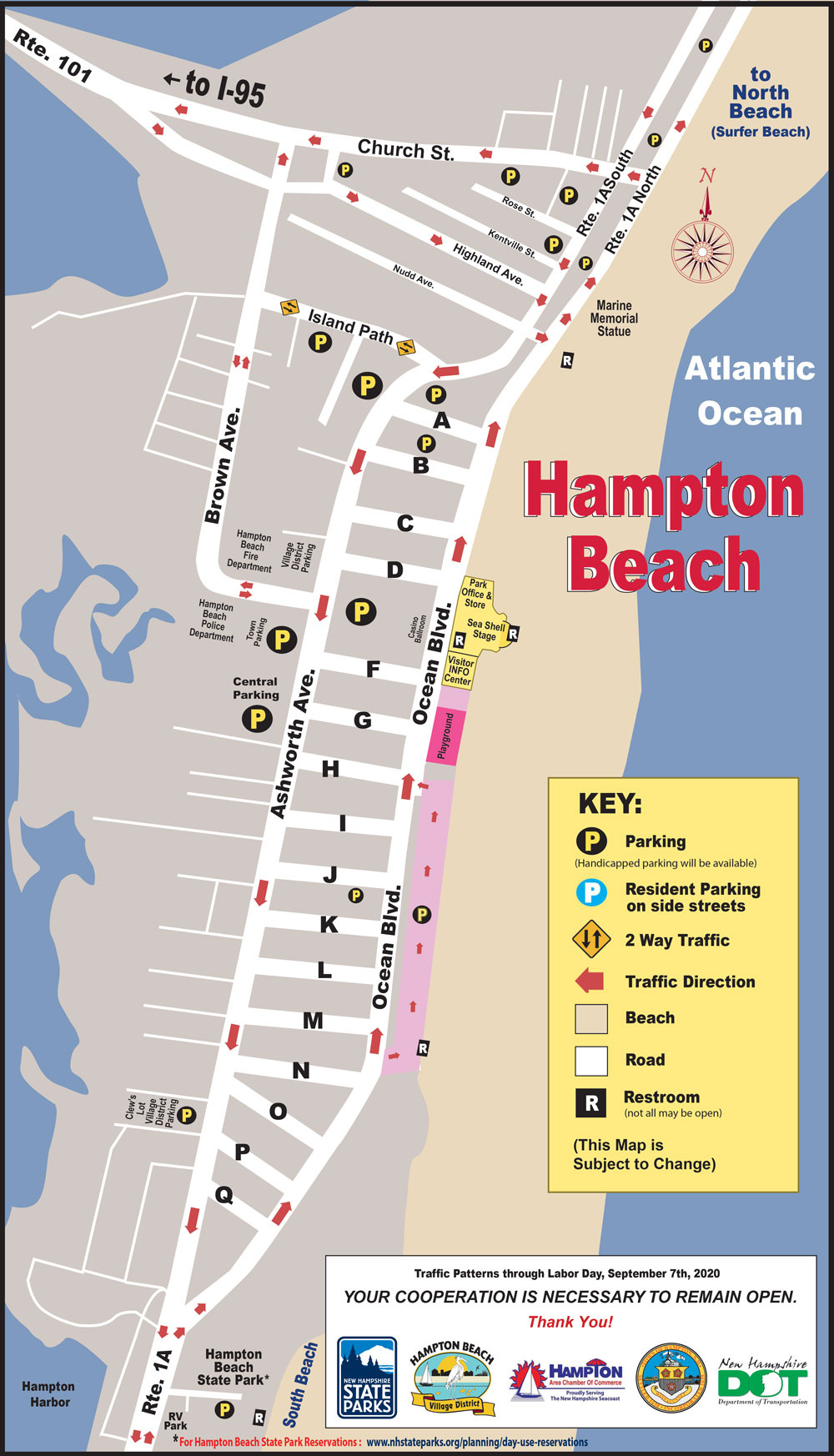 Parking Information – Hampton Beach within Map Of Hampton Beach New Hampshire