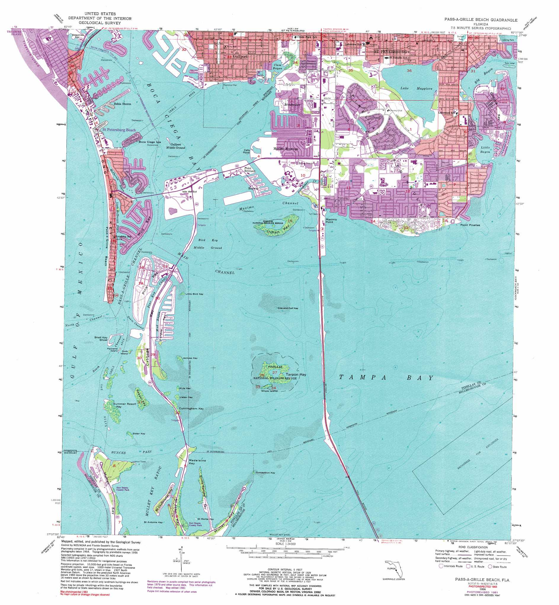 Pass-A-Grille Beach Topographic Map 1:24,000 Scale, Florida with regard to Pass a Grille Beach Map