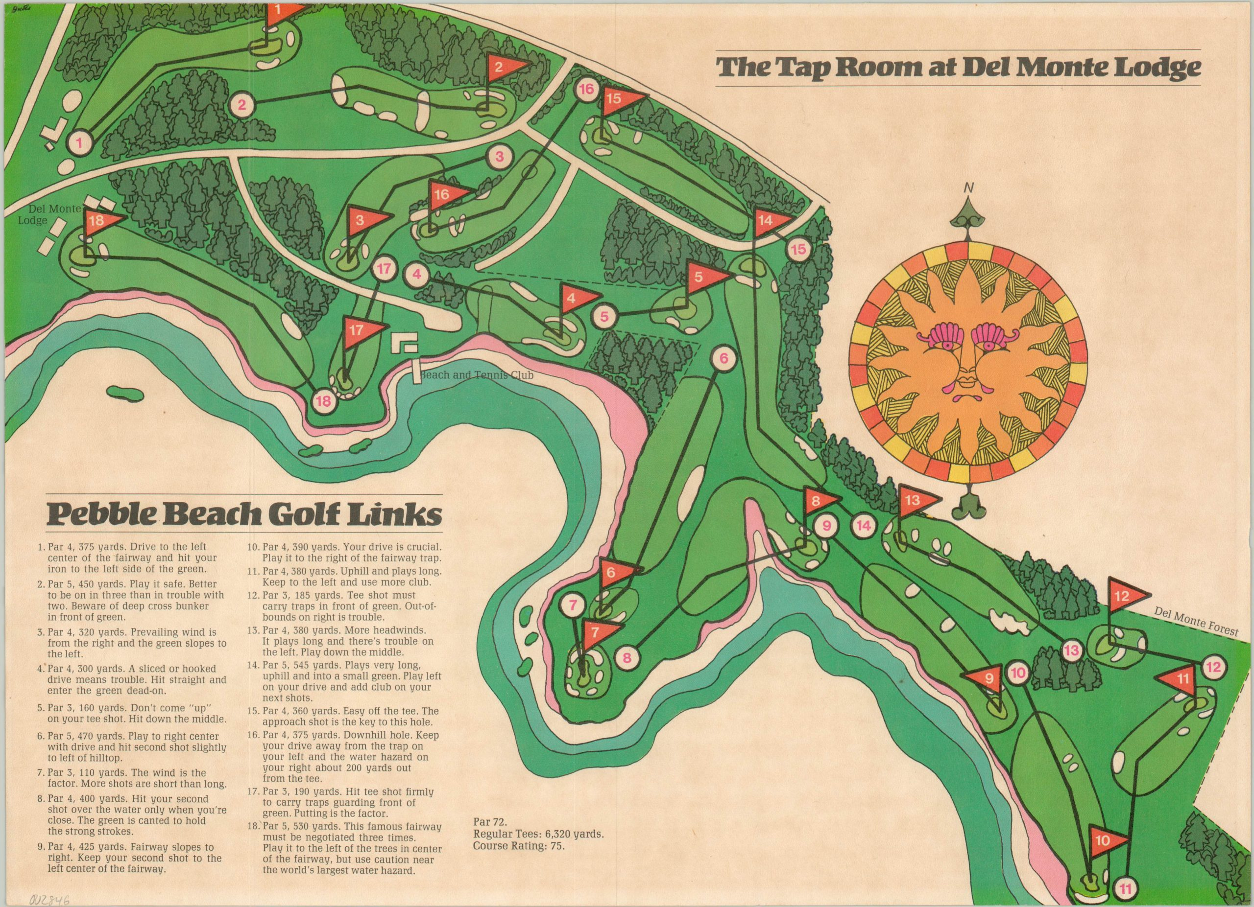 Pebble Beach Golf Links for Pebble Beach on a Map