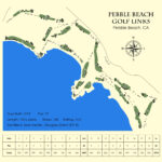 Pebble Beach Golf Links   Personalized Custom Golf Course Map For Pebble Beach Golf Courses Map