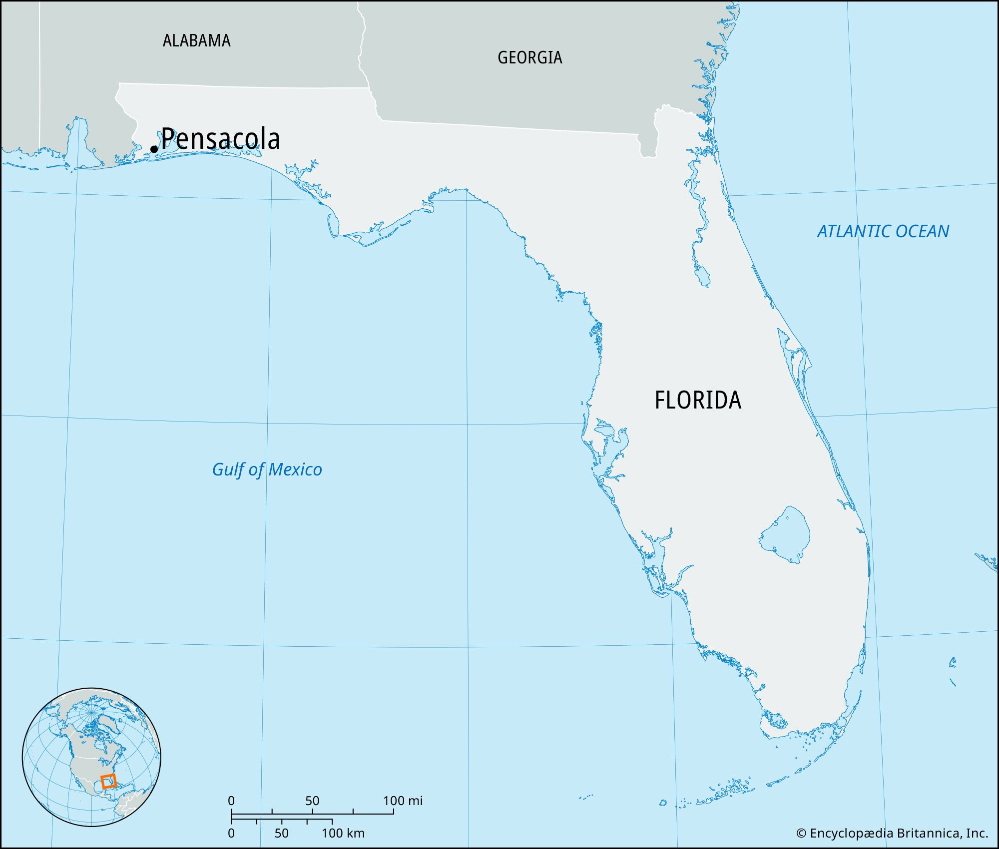 Pensacola | Florida, Map, &amp;amp; Facts | Britannica intended for Map of Pensacola Beach Fl
