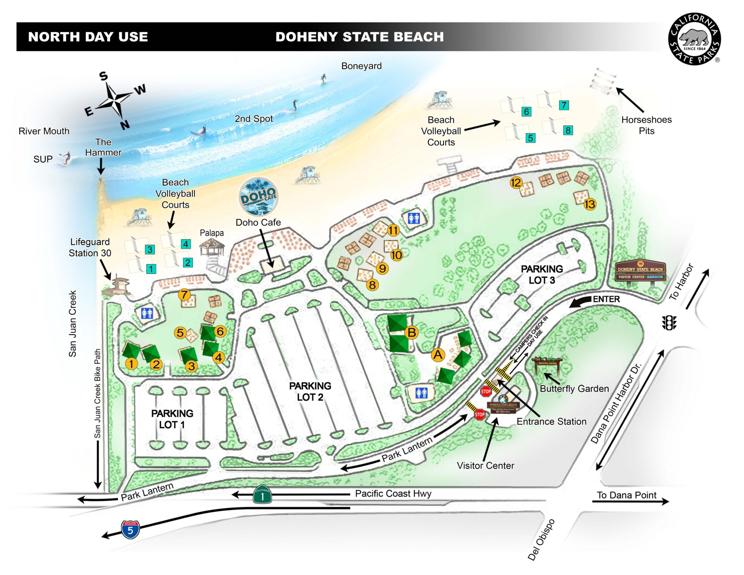 Picnic Area Reservations (Up To 100 People) – Doheny State Beach inside Doheny State Beach Campground Map