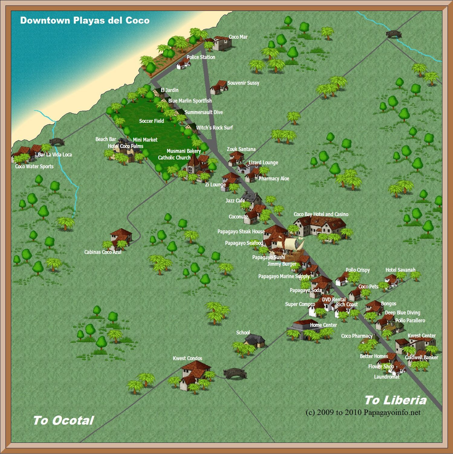 Playa Del Coco Costa Rica Map Explore Like A Vip | Franklincovey for Coco Beach Costa Rica Map