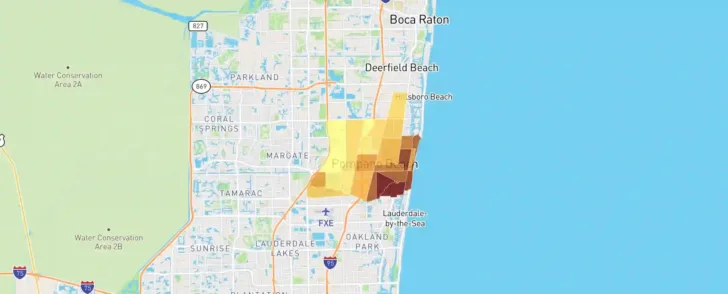 Pompano Beach Fl Zip Code Map