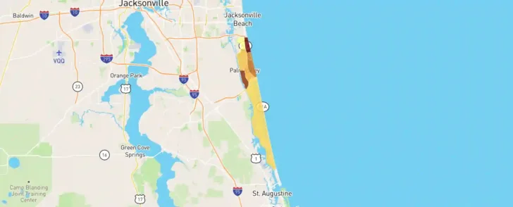 Map of Ponte Vedra Beach Florida