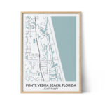 Ponte Vedra Beach Map Poster   Your City Map Art   Positive Prints Within Ponte Vedra Beach Florida Map