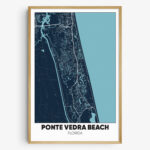 Ponte Vedra Beach Map Print, Florida Wall Art, Ponte Vedra Beach Intended For Ponte Vedra Beach Florida Map