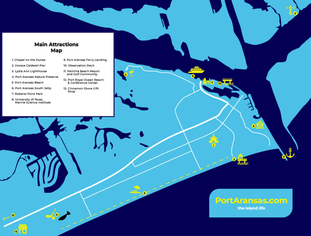Port Aransas Maps - Port Aransas for Port Aransas Beach Access Map