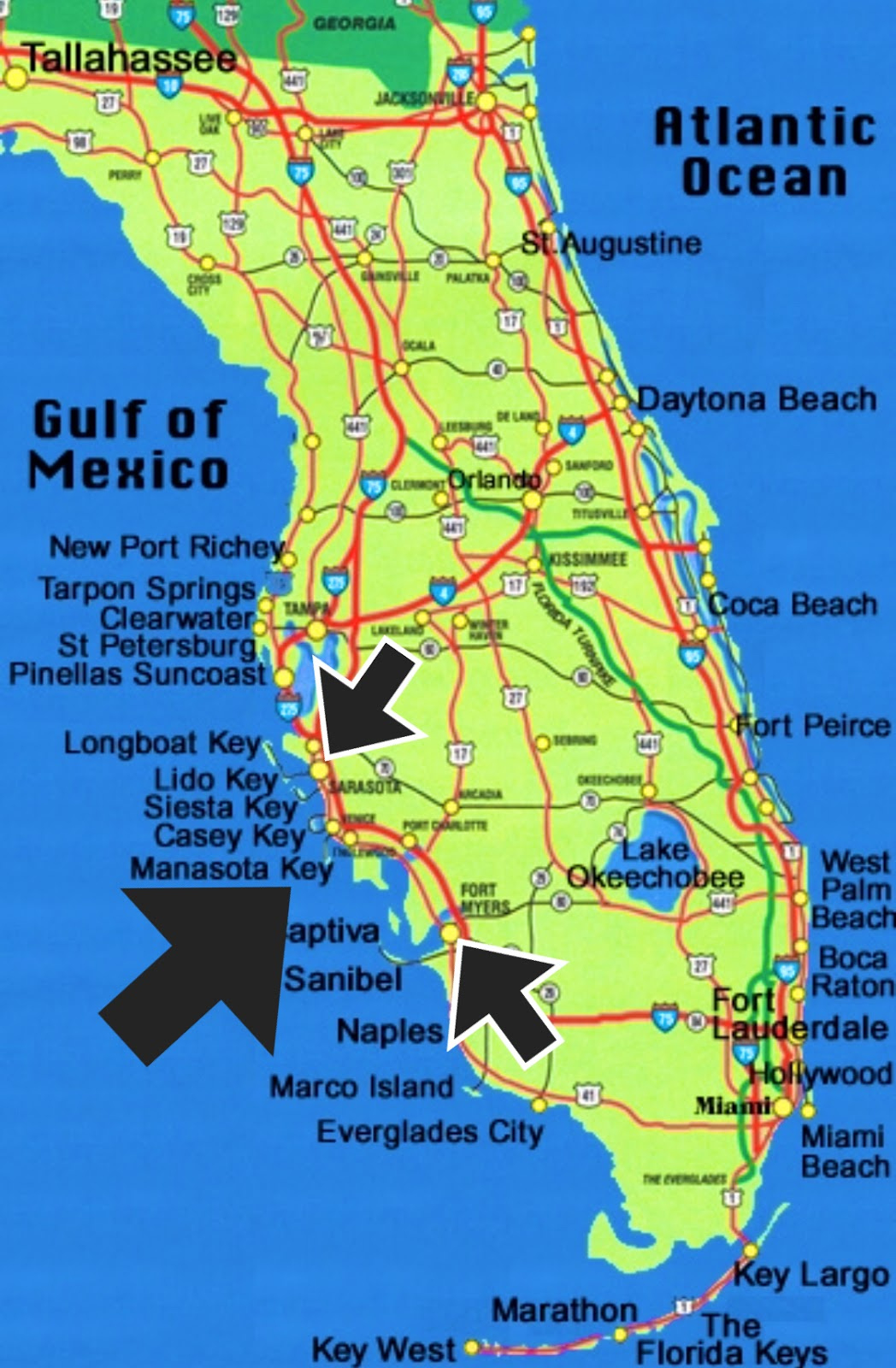 Postcards And Coasters: Florida&amp;#039;S Southwest Gulf Coast in Gulf Coast Beaches In Florida Map