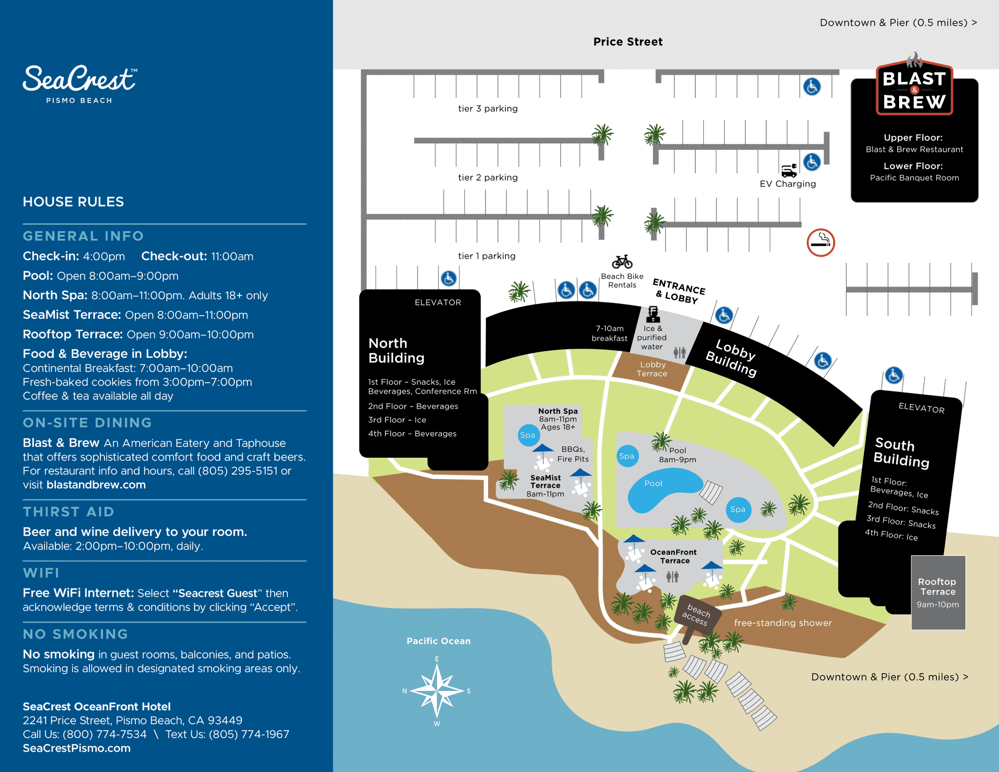 Property Map | Seacrest Oceanfront Hotel inside Map of Pismo Beach Hotels