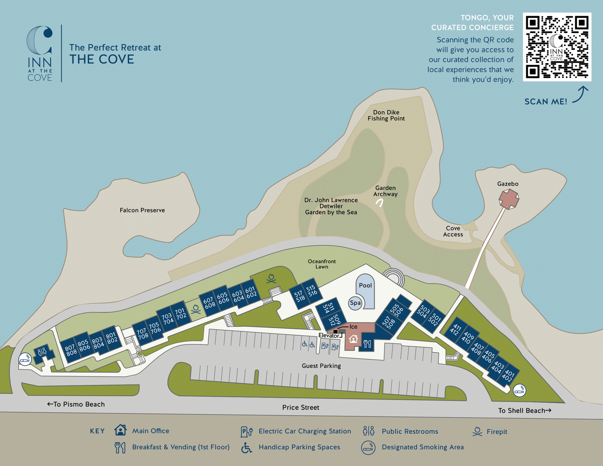 Property Map | The Inn At The Cove inside Map of Pismo Beach Hotels