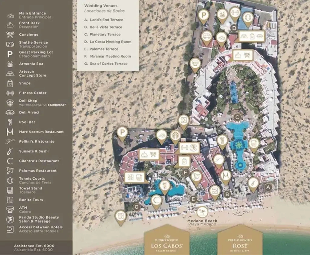 Pueblo Bonito Blanco Los Cabos Beach Resort Map 2023 - All Maps in Pueblo Bonito Sunset Beach Map