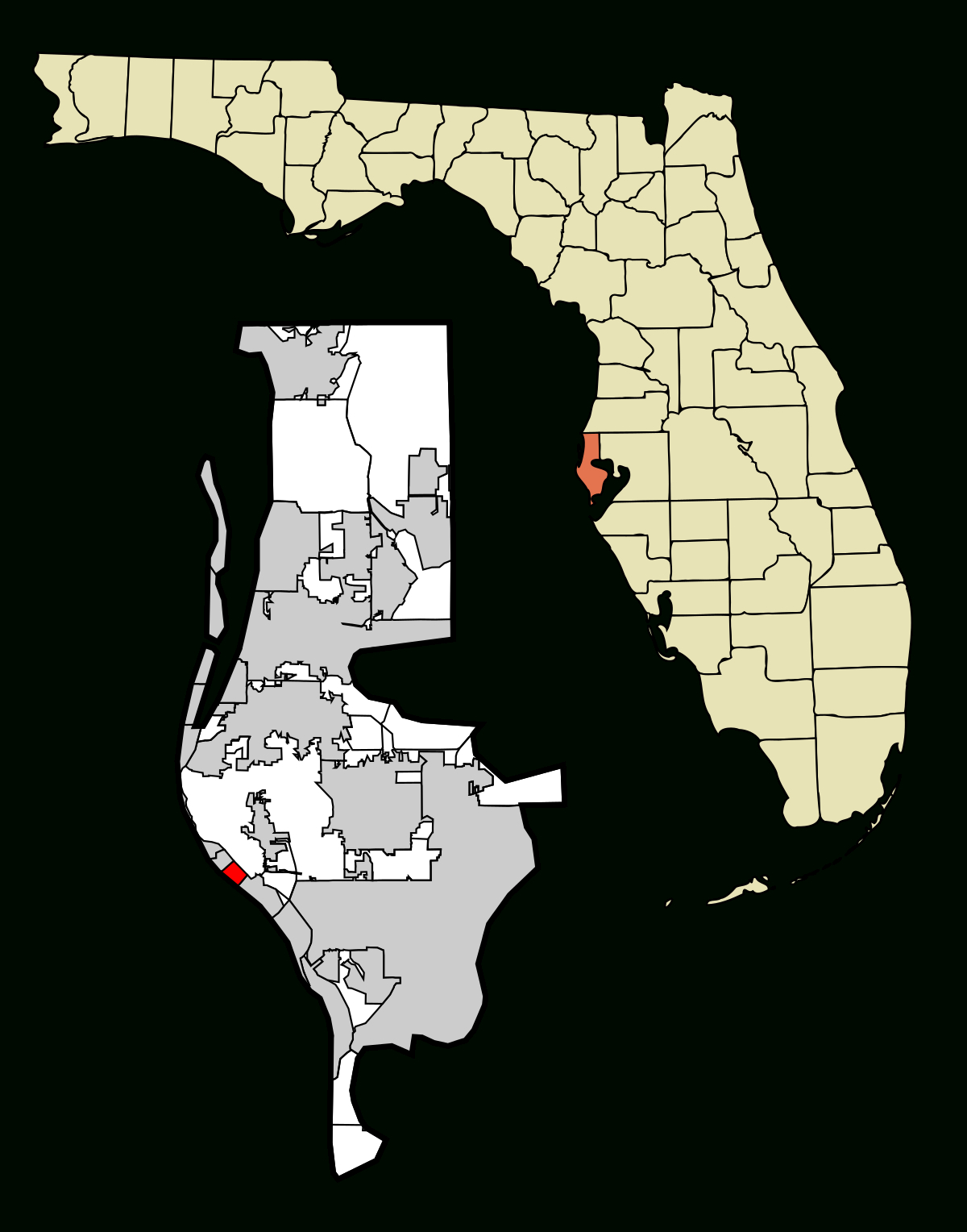 Redington Beach, Florida - Wikipedia for Map Of Redington Beach Fl