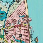Rehoboth Beach Map Beach Towel   Etsy With Regard To Map Of Rehoboth Beach Delaware