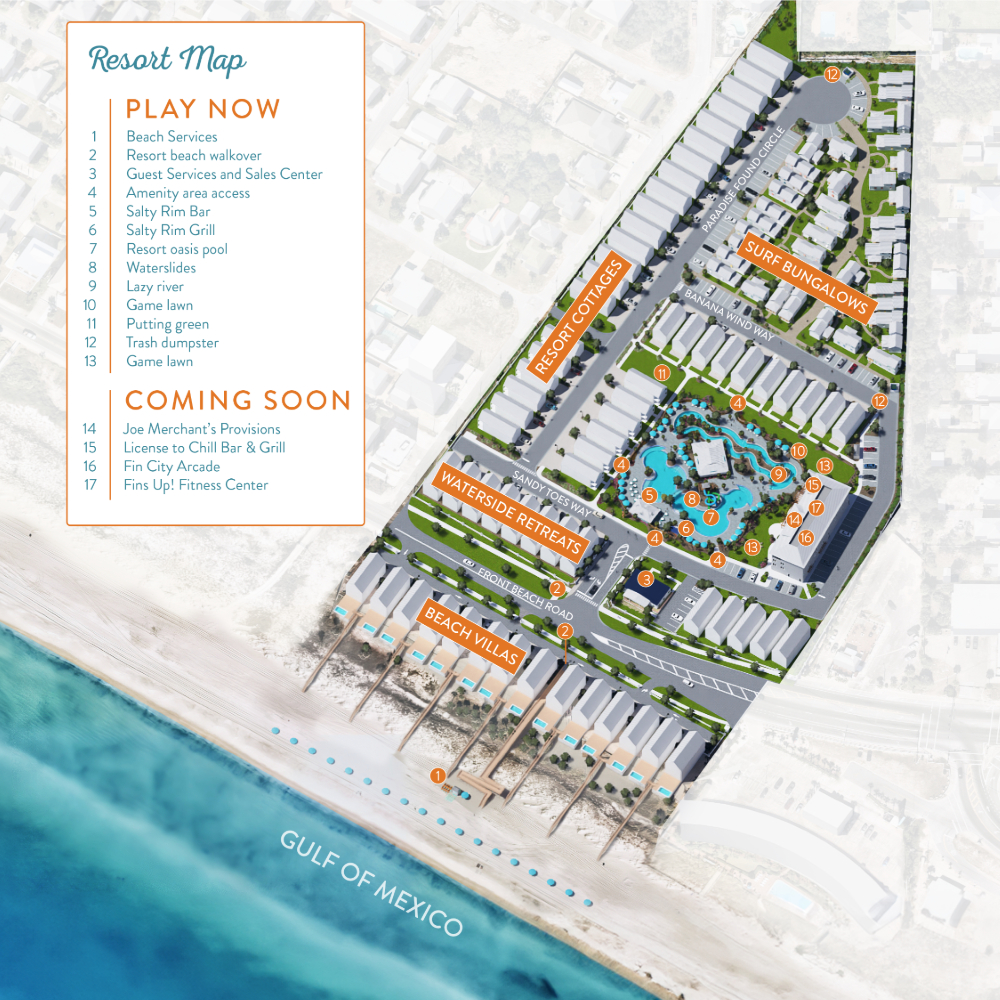 Resort Map | Margaritaville Beach Cottage Resort Panama City Beach regarding Map Of Panama City Beach Hotels
