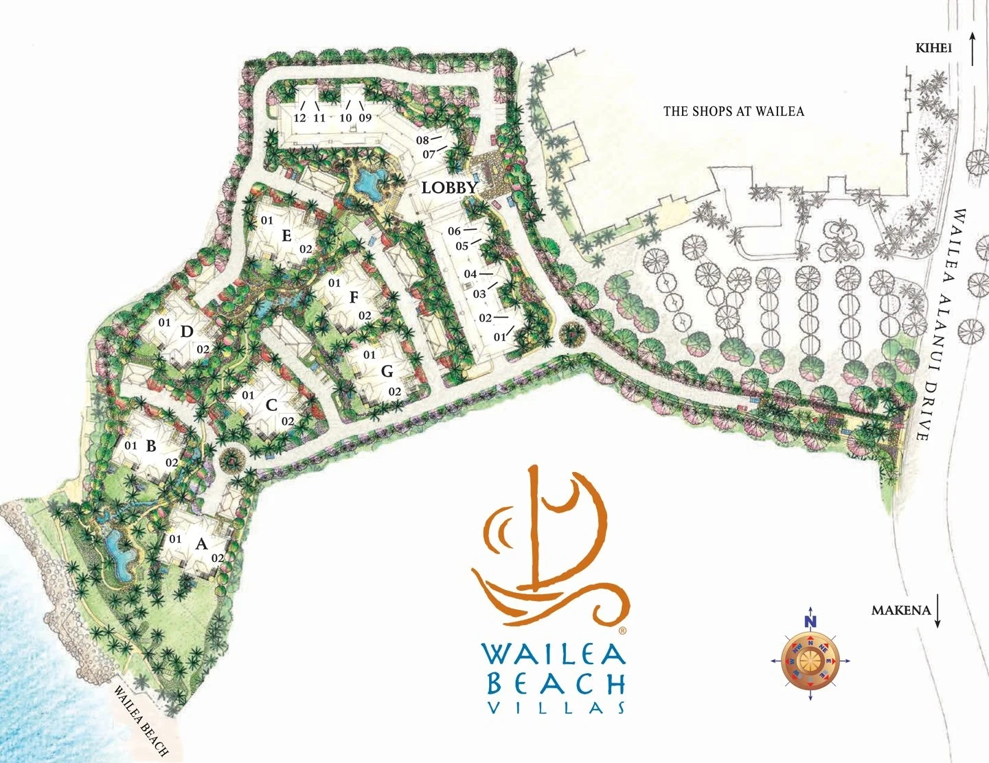 Resort Map| Wailea Beach Villas regarding Wailea Beach Villas Resort Map