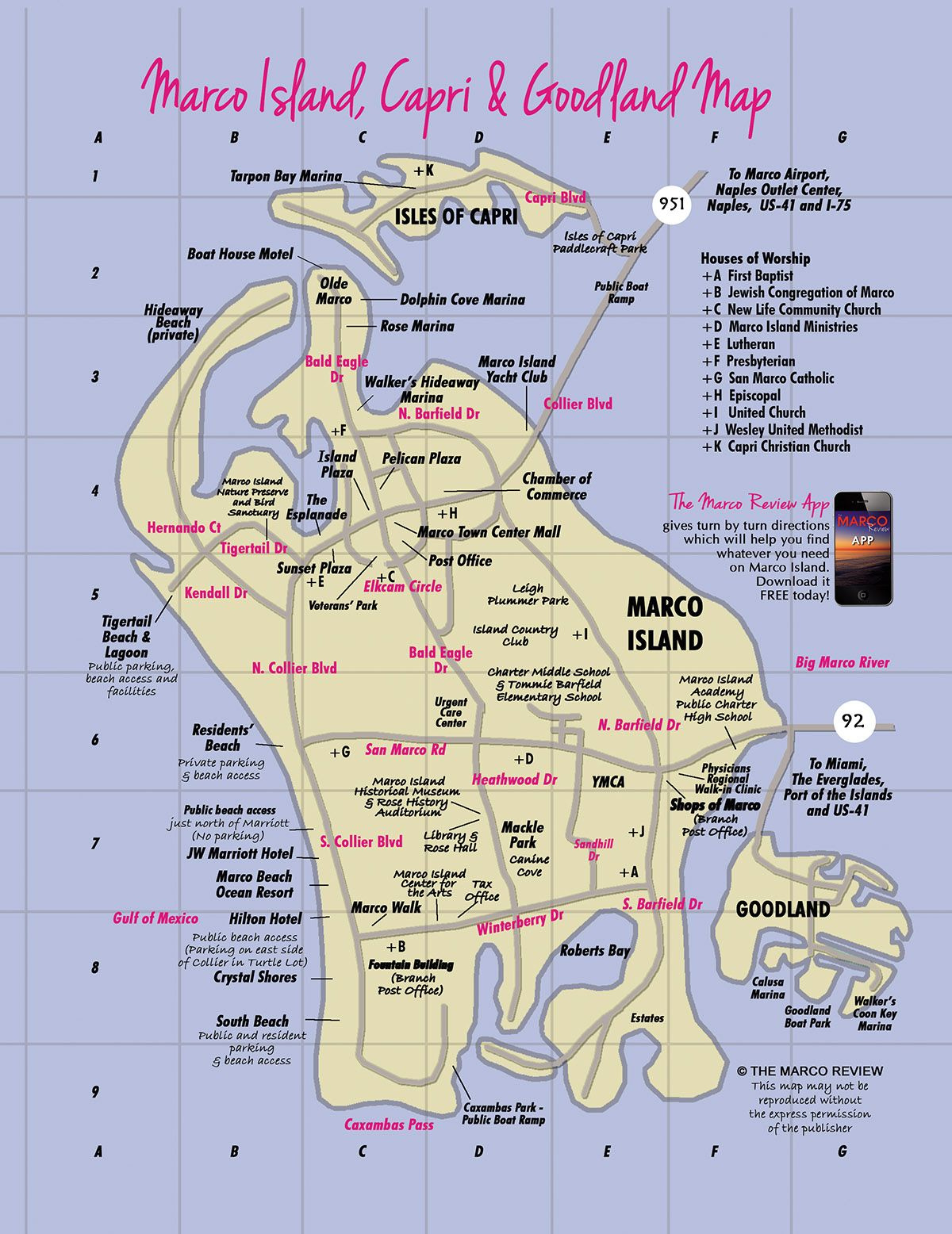 Restaurant Map Of Marco Island, Florida Restaurants. regarding Map Of Marco Island Beaches