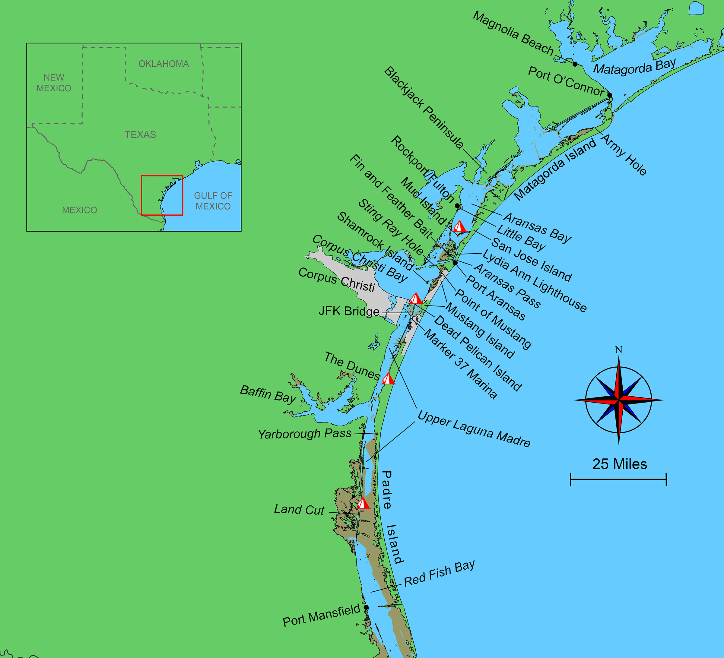Return To The Texas 200 - Small Boats Magazine pertaining to Port Aransas Beach Marker Map