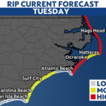 Rip Current Forecast Pertaining To Corolla Beach Flag Today Map