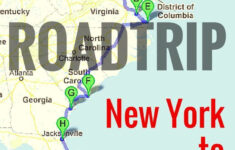 Road Trip Along The East Coast Of Usa within Map of East Coast From Virginia To Florida