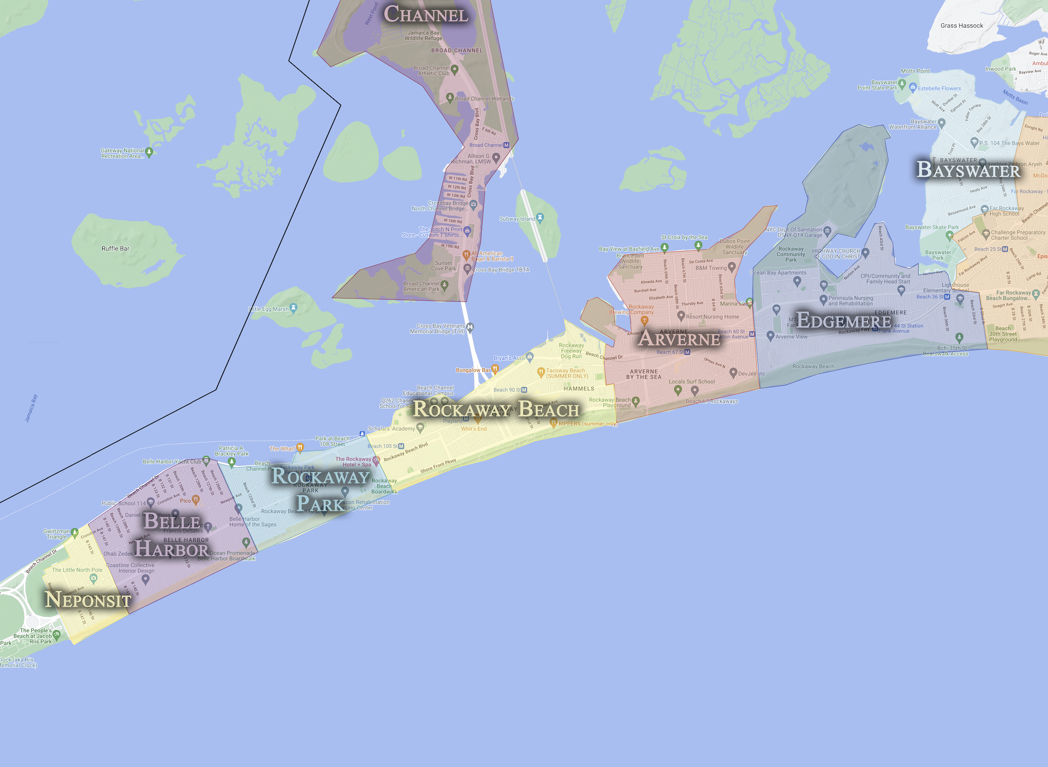 Rockaway Beach — Cityneighborhoods.nyc pertaining to Map Of Rockaway Beach Or