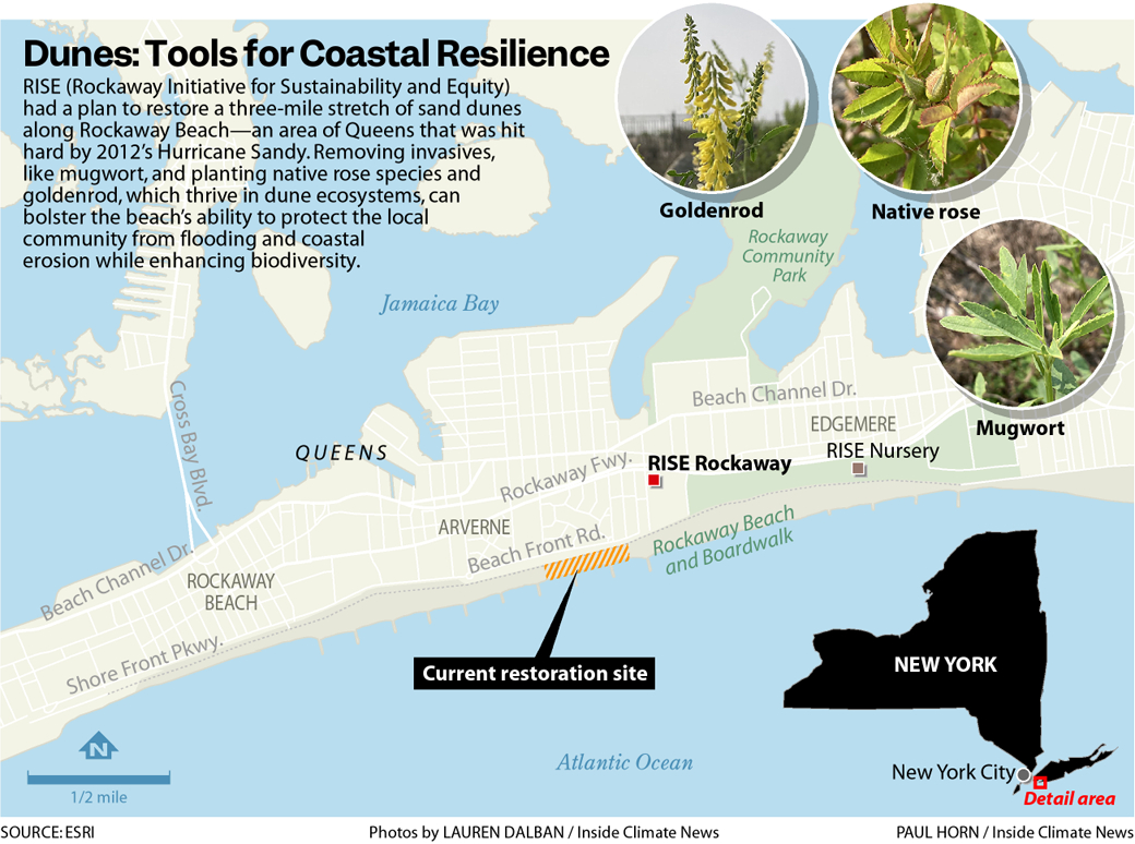 Rockaway Is A New York Coastal Community Trying To Fight Erosion throughout Rockaway Beach New York Map