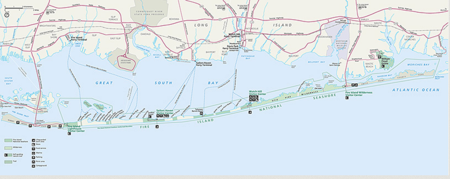 Running On Fire Island, Fire Island National Seashore, Robert pertaining to Map of Robert Moses Beach