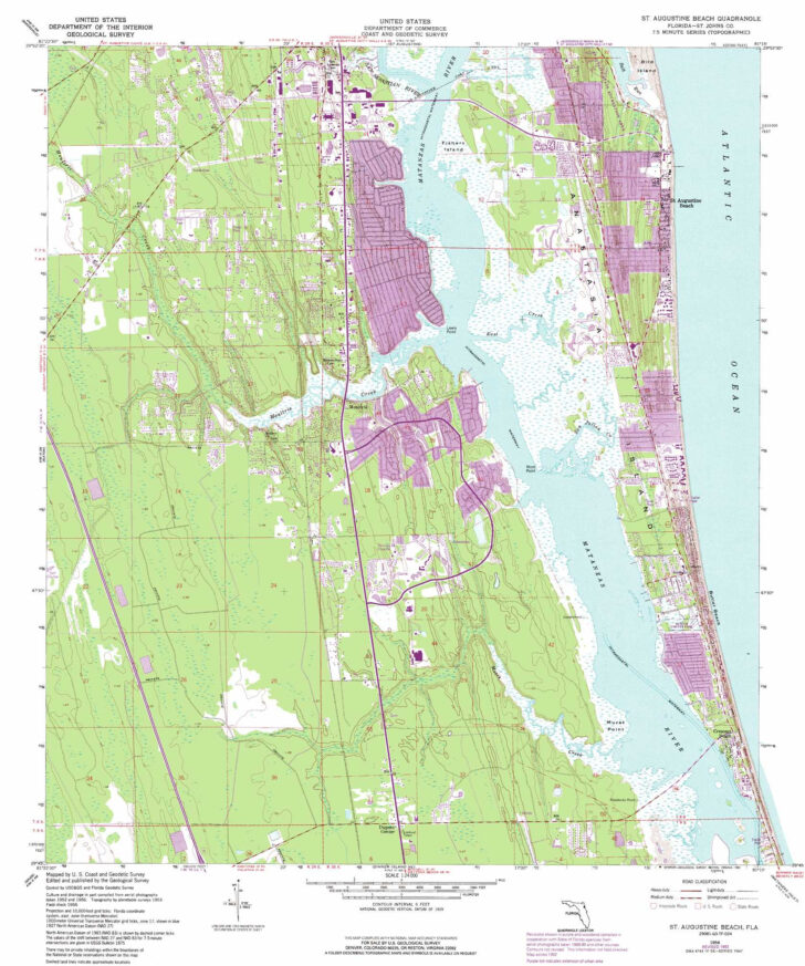 Map of St Augustine Beach