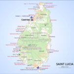 Saint Lucia Map, Geographical Features Of Saint Lucia Of The With Regard To Map Of St Lucia Beaches