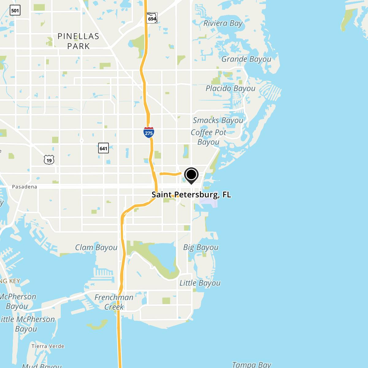Saint Petersburg, Fl Map &amp;amp; Directions - Mapquest throughout St Petersburg Beach Florida Map