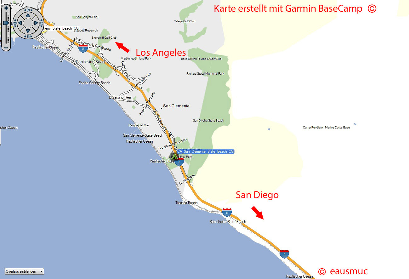 San Clemente State Beach Campground within Map San Clemente State Beach