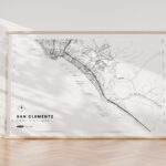 San Clemente Surf Map   Etsy In San Clemente State Beach Map