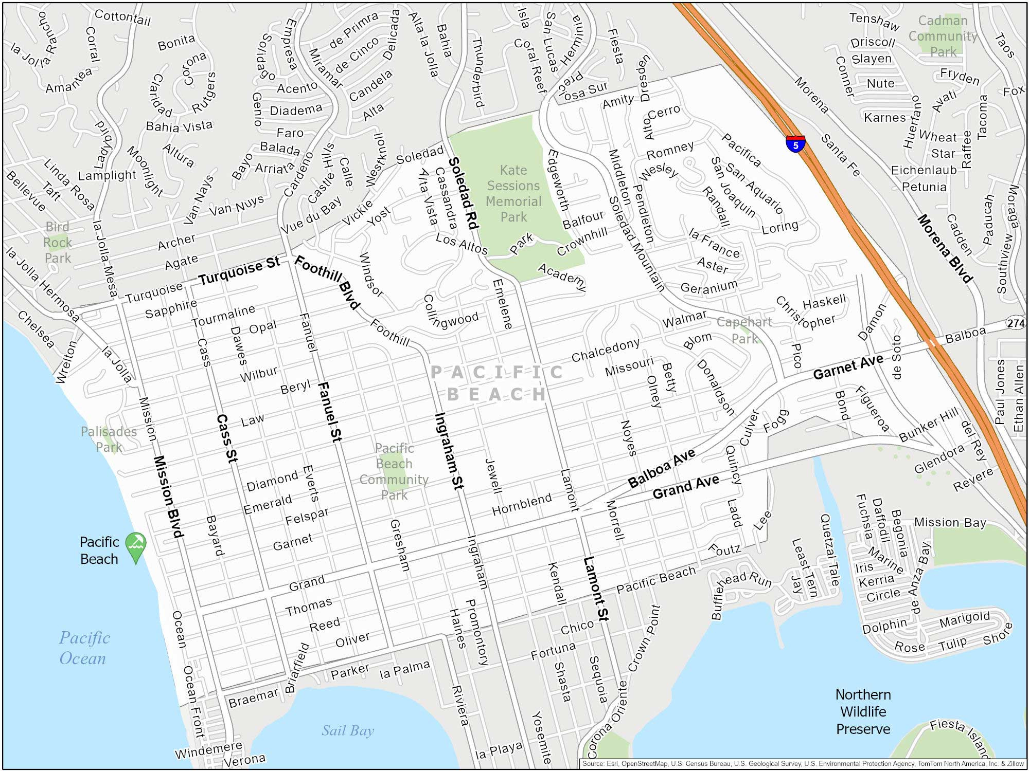 San Diego Neighborhood Map - Gis Geography inside Map Of Pacific Beach San Diego Ca