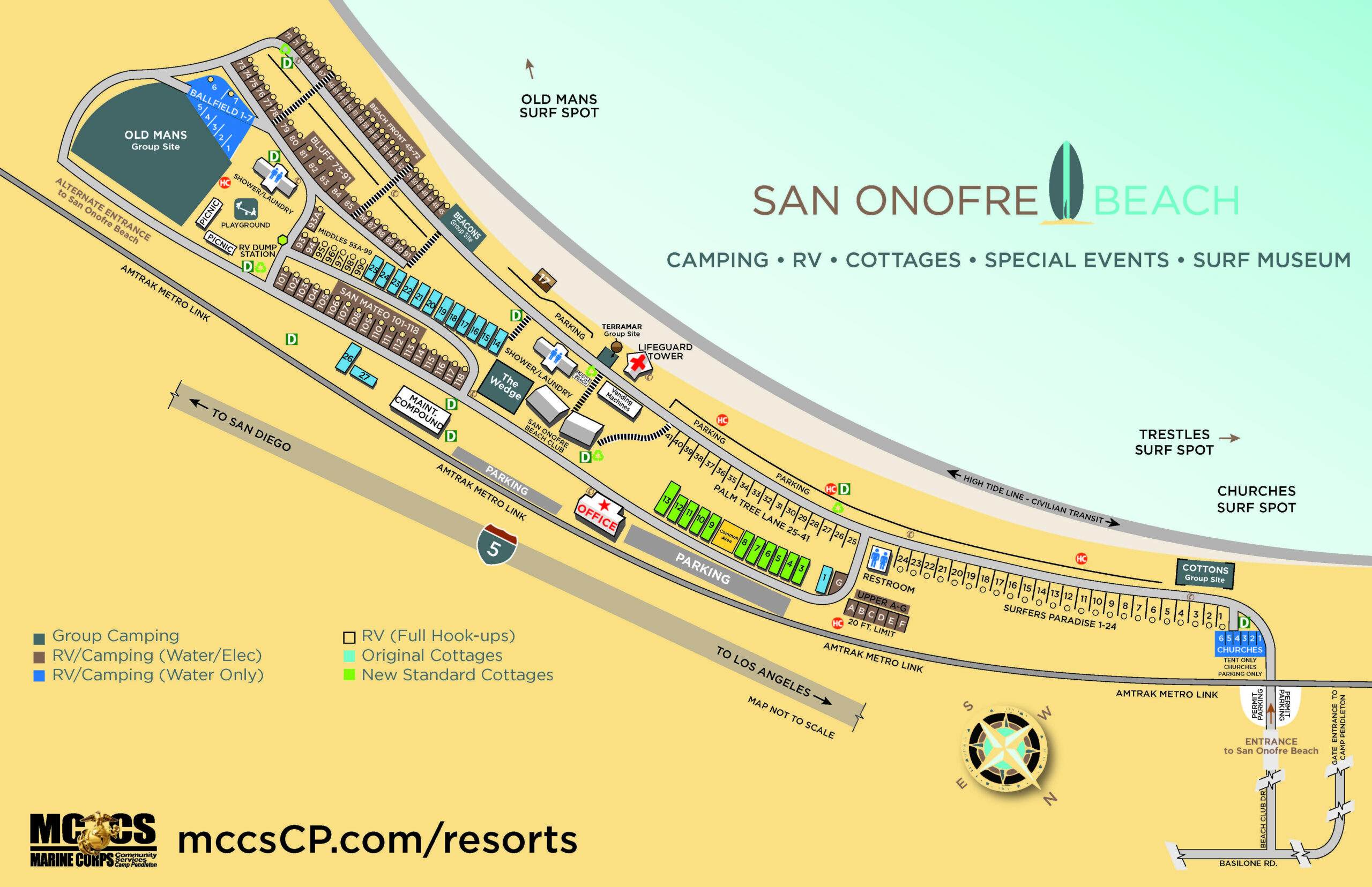 San Onofre Hotsell Camping within San Onofre State Beach Camping Map