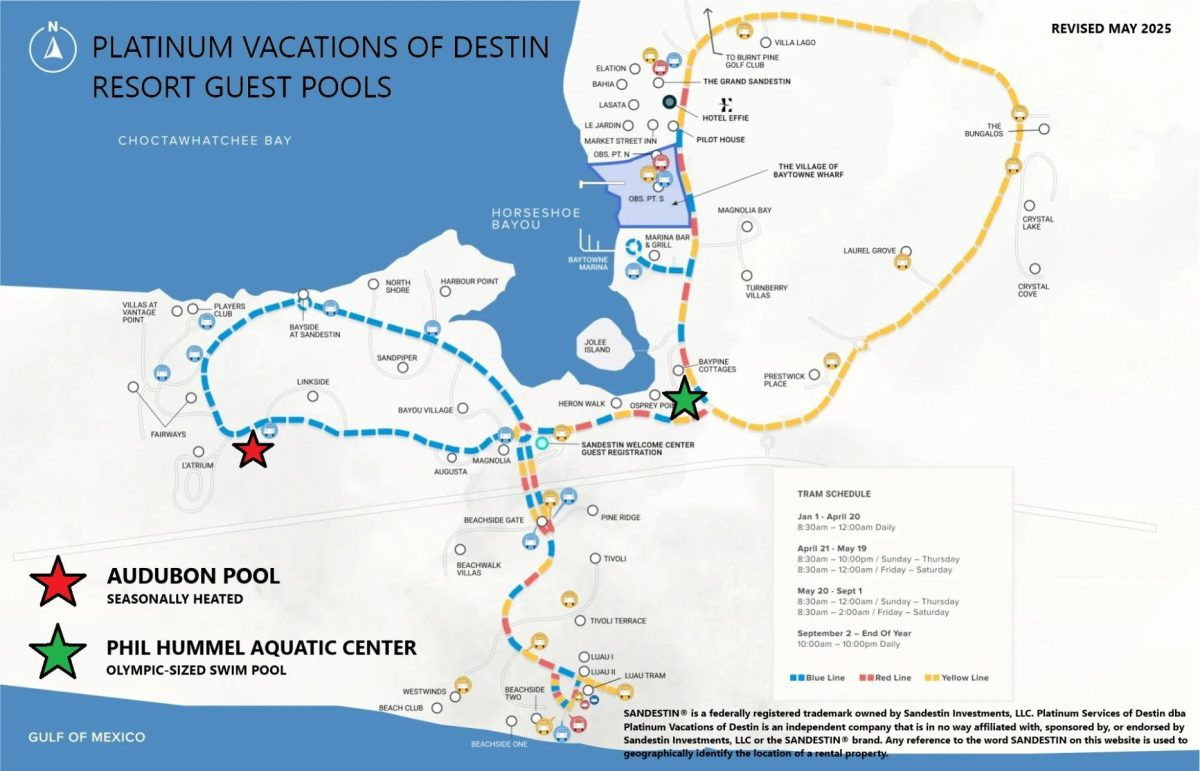 Sandestin Resort Pools Map | Platinum Vacations Of Destin within Map Sandestin Golf Beach Resort