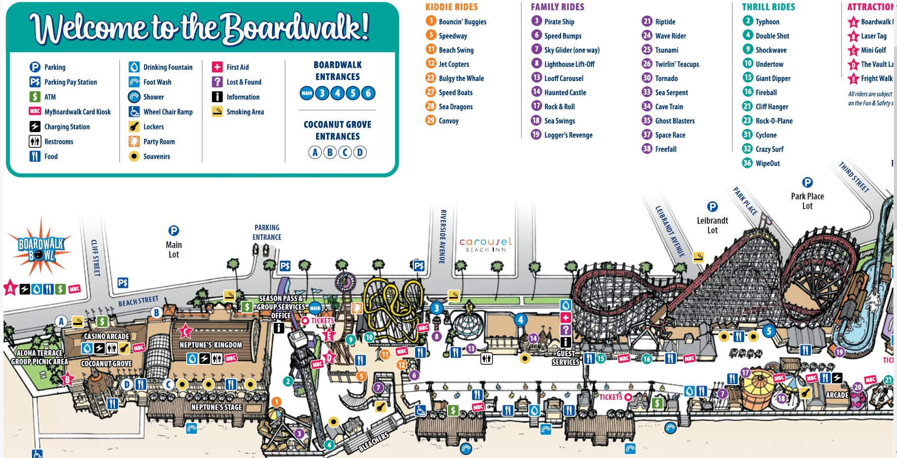 Santa Cruz Beach Boardwalk: 7 Tips For A Perfect Day Out With regarding Santa Cruz Beach Boardwalk Map