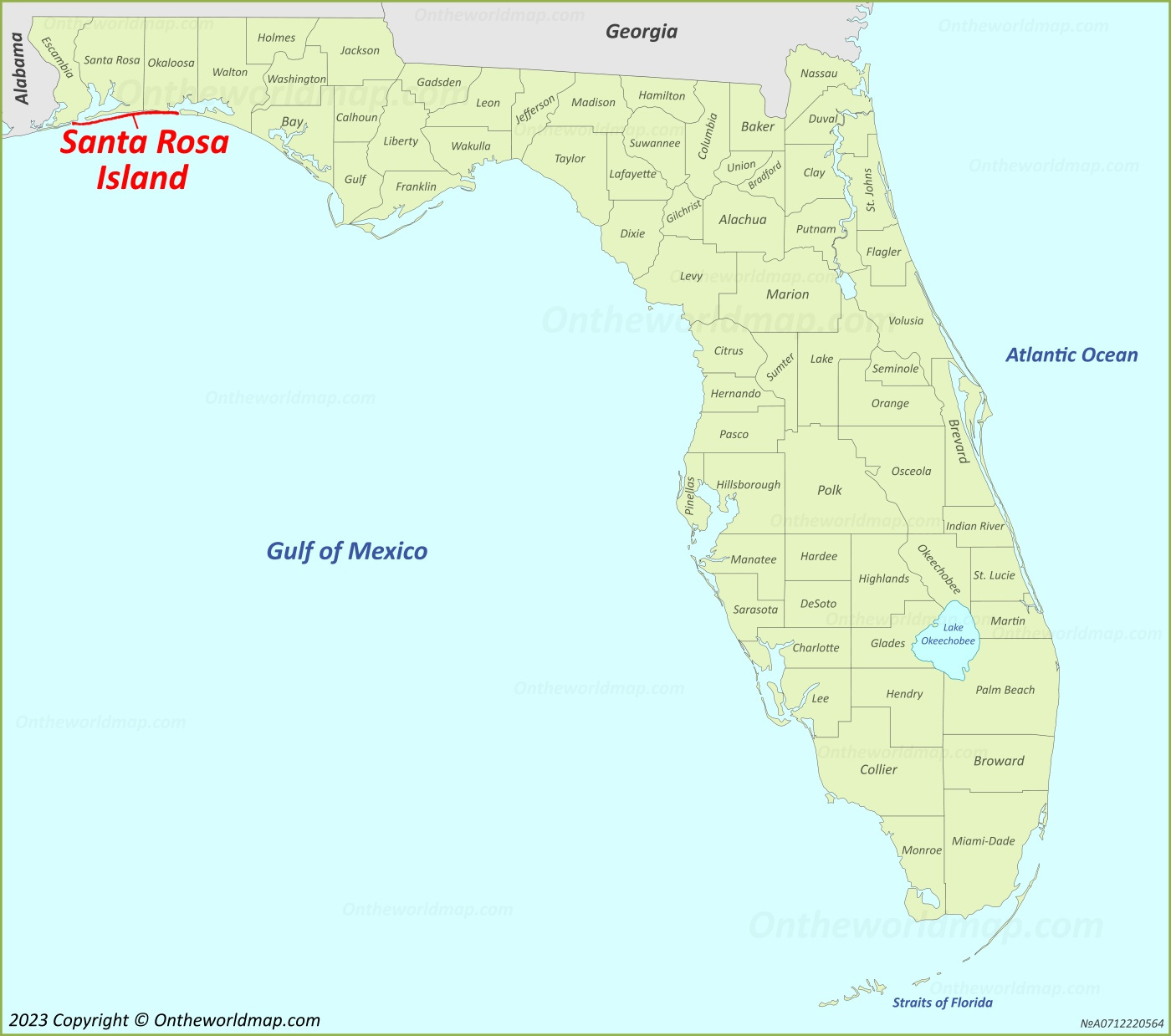 Santa Rosa Island Map | Florida, U.s. | Detailed Maps Of Santa regarding Florida Map Santa Rosa Beach
