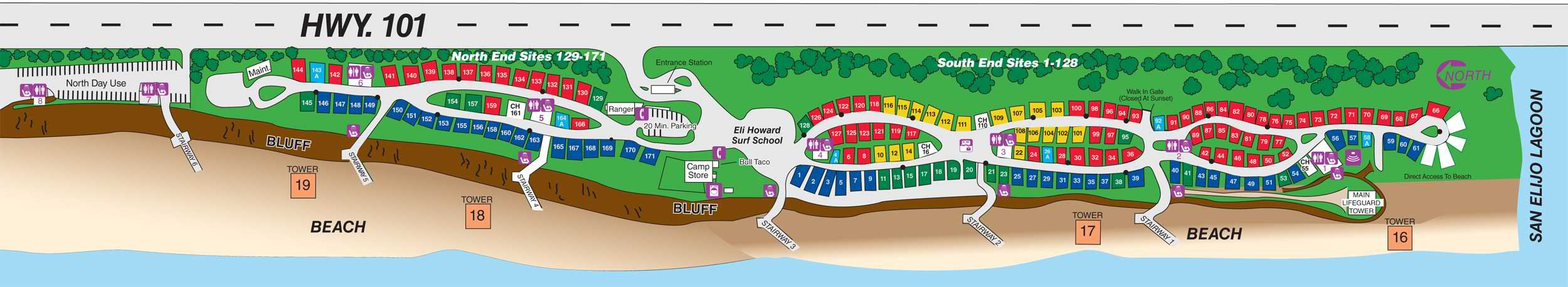 Schedule And Reservations – Clean And Serene Surf Retreat for San Elijo State Beach Campground Map
