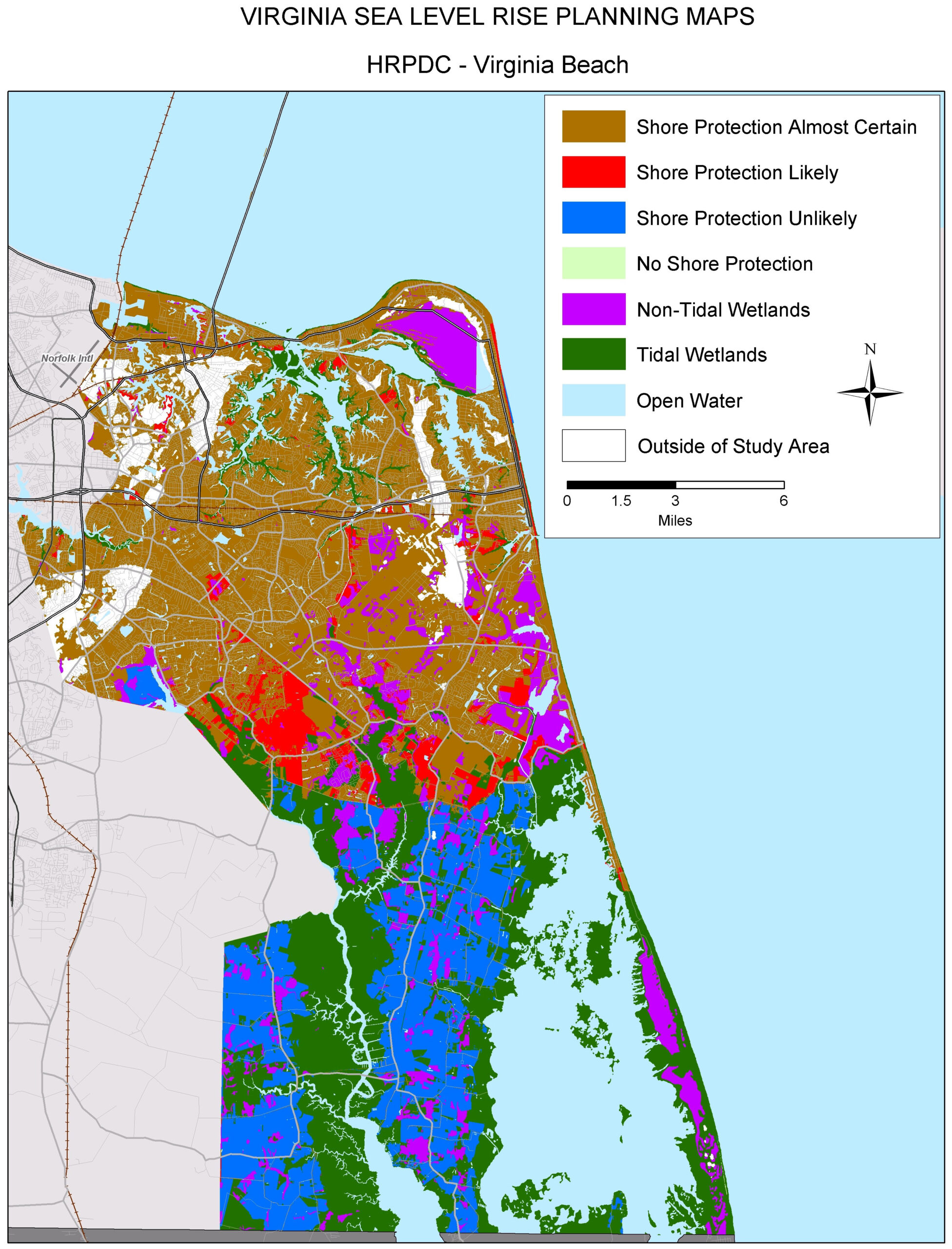 Sea Level Rise Planning Maps: Likelihood Of Shore Protection In in Virginia Beach Va Flood Zone Map