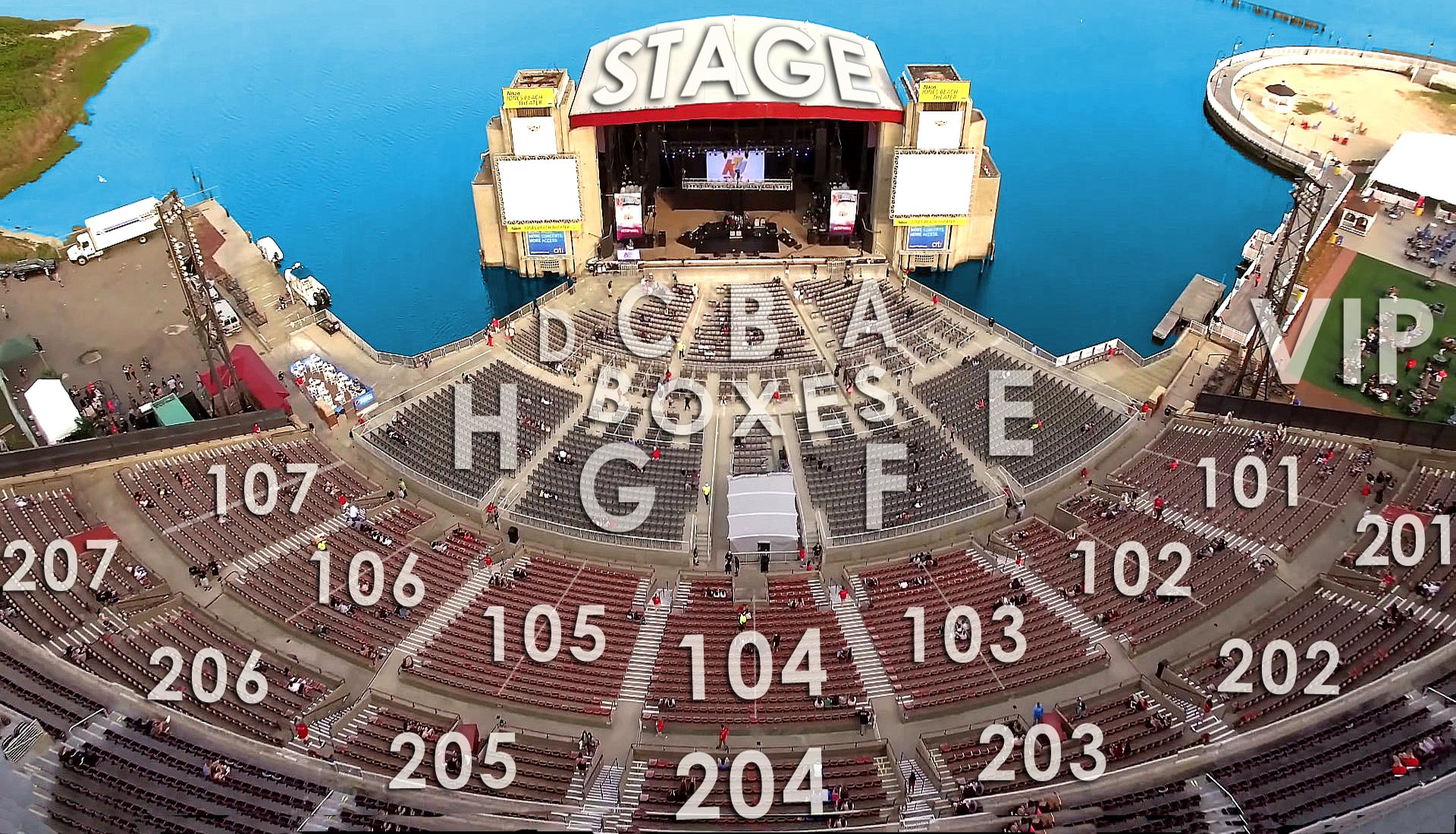 Seating Chart within Jones Beach Concert Seating Map