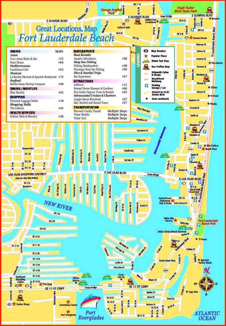 Secret Woods Nature Center throughout Fort Lauderdale Beach Hotel Map