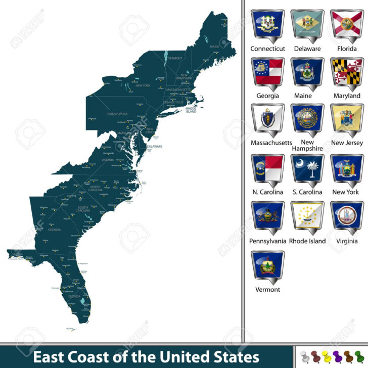 Map of Us East Coast Beaches