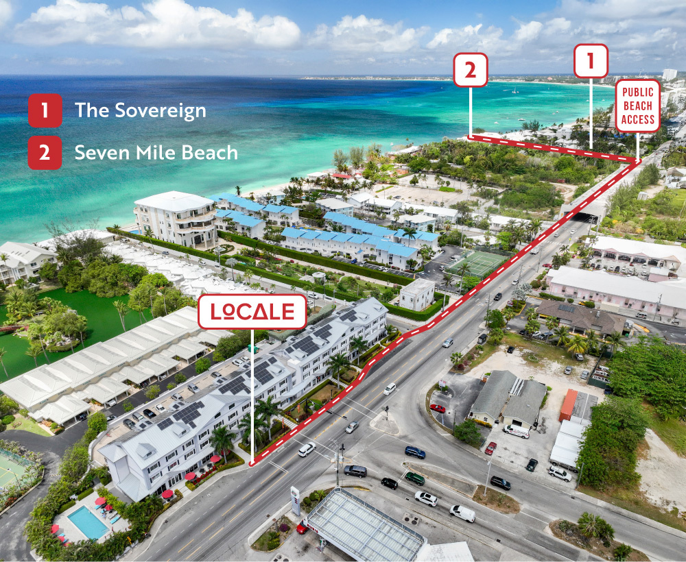 Seven Mile Beach Access | Locale Hotel Grand Cayman with regard to Seven Mile Beach Grand Cayman Map