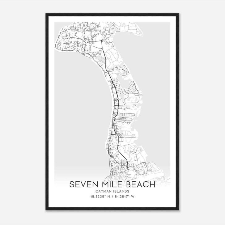 Cayman Islands 7 Mile Beach Map Cayman Islands 7 Mile Beach Map