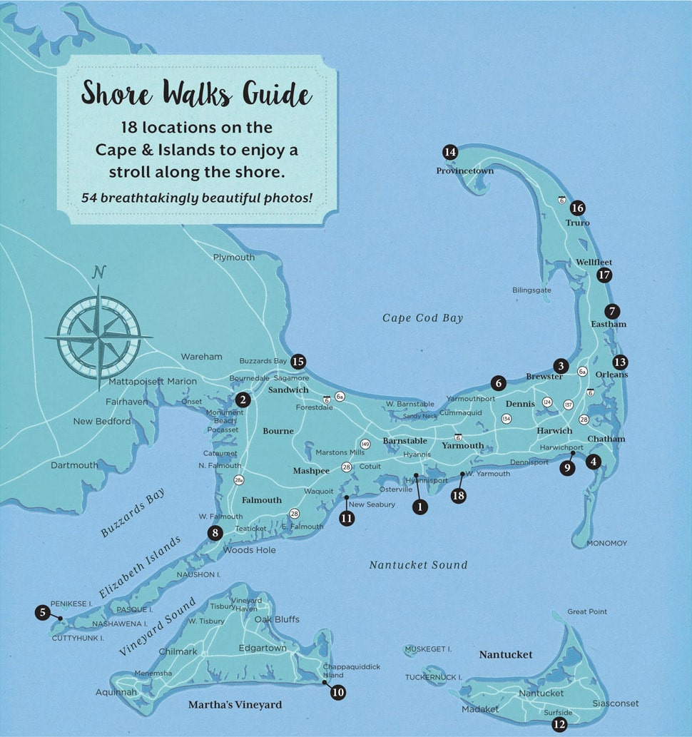 Shore Line Walks | Cape Cod Life in Map of Cape Cod Ma Beaches